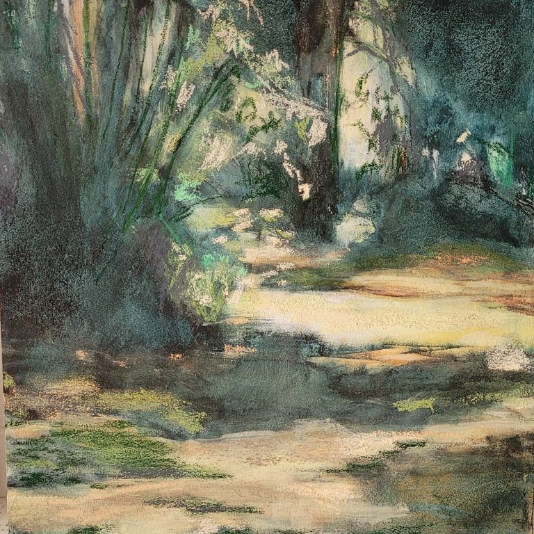 Woods Acrylic/pastel 50x50cm
